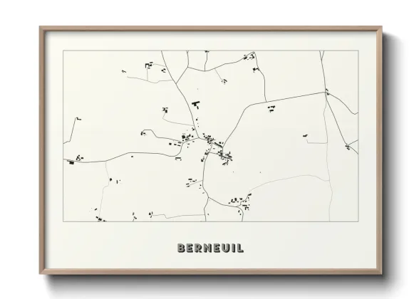 Une affiche de carte sur Berneuil