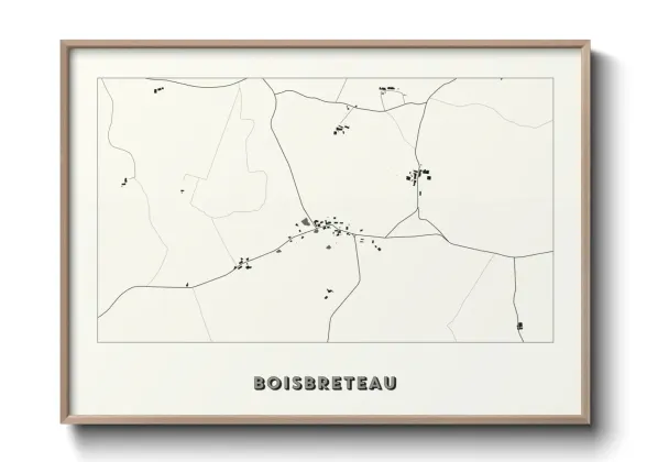 Une affiche de carte sur Boisbreteau