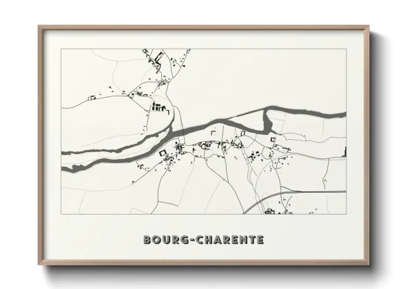 Une affiche de carte sur Bourg-Charente