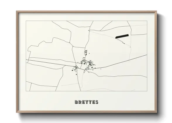 Une affiche de carte sur Brettes