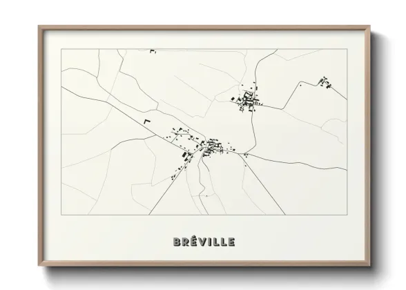 Une affiche de carte sur Bréville