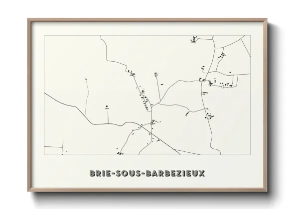Une affiche de carte sur Brie-sous-Barbezieux