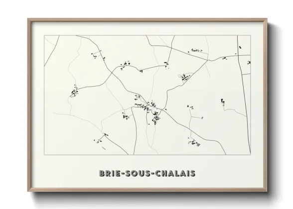 Une affiche de carte sur Brie-sous-Chalais