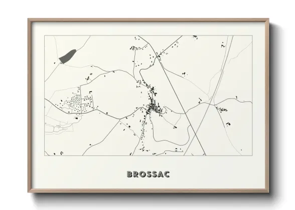 Une affiche de carte sur Brossac