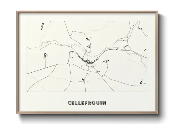 Une affiche de carte sur Cellefrouin