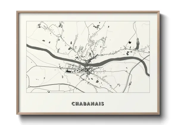 Une affiche de carte sur Chabanais