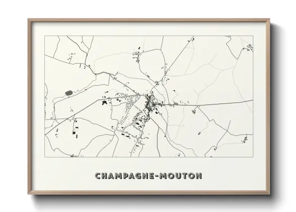 Une affiche de carte sur Champagne-Mouton