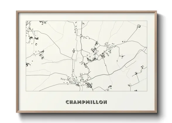 Une affiche de carte sur Champmillon