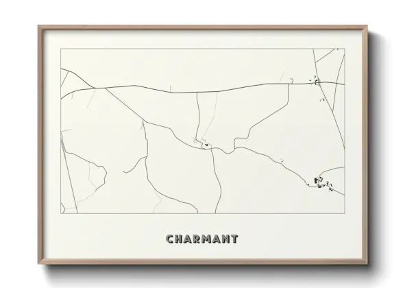 Une affiche de carte sur Charmant