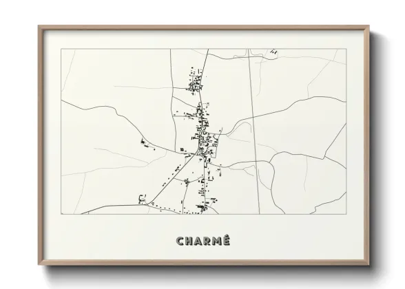 Une affiche de carte sur Charmé