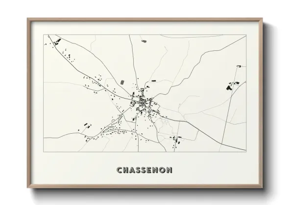 Une affiche de carte sur Chassenon