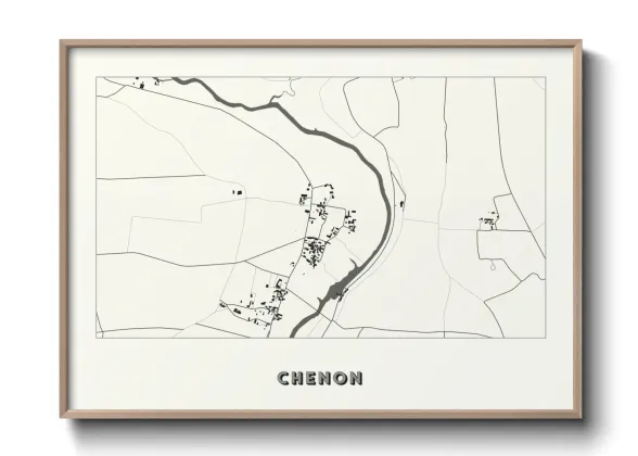 Une affiche de carte sur Chenon