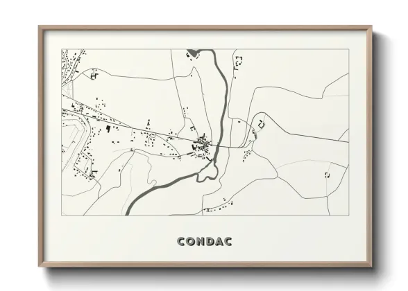 Une affiche de carte sur Condac