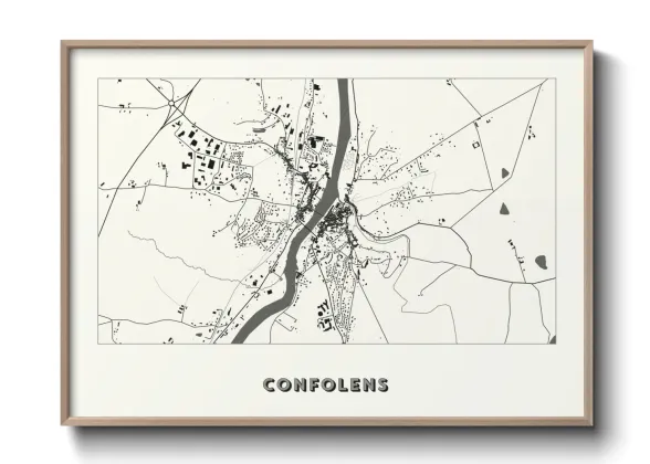 Une affiche de carte sur Confolens