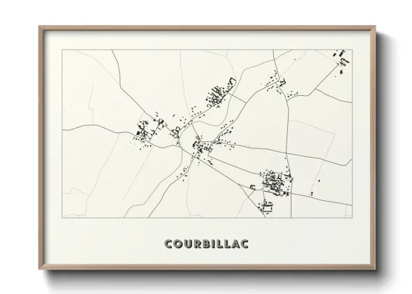 Une affiche de carte sur Courbillac