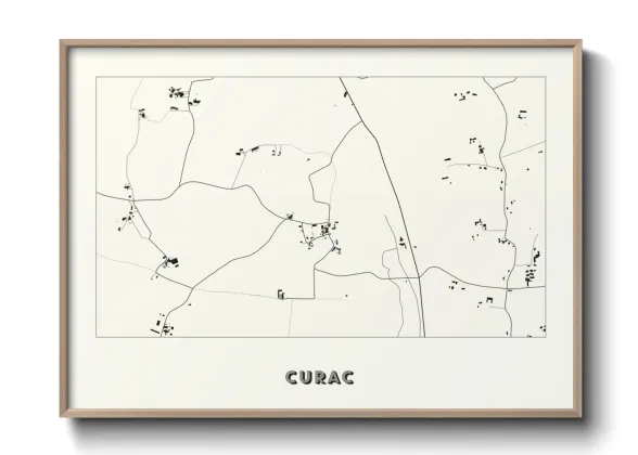 Une affiche de carte sur Curac