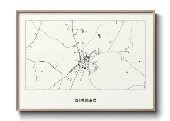 Une affiche de carte sur Dignac