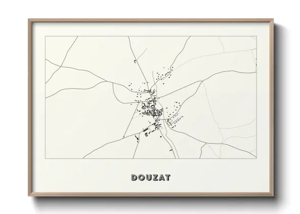 Une affiche de carte sur Douzat