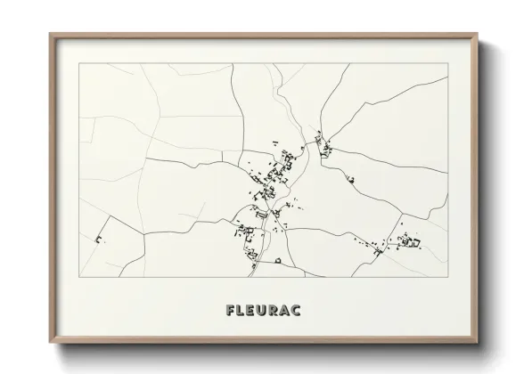 Une affiche de carte sur Fleurac