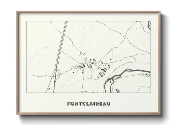 Une affiche de carte sur Fontclaireau