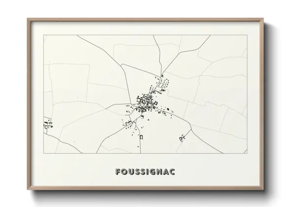 Une affiche de carte sur Foussignac