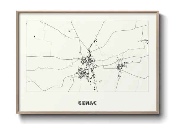 Une affiche de carte sur Genac