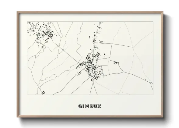 Une affiche de carte sur Gimeux
