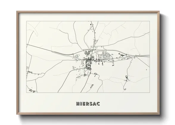 Une affiche de carte sur Hiersac