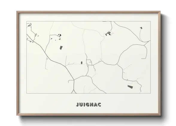 Une affiche de carte sur Juignac