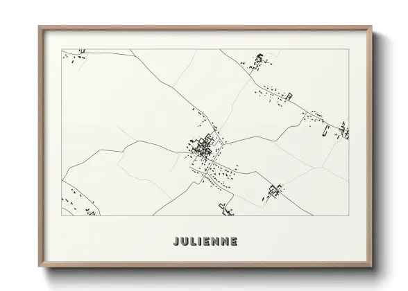 Une affiche de carte sur Julienne