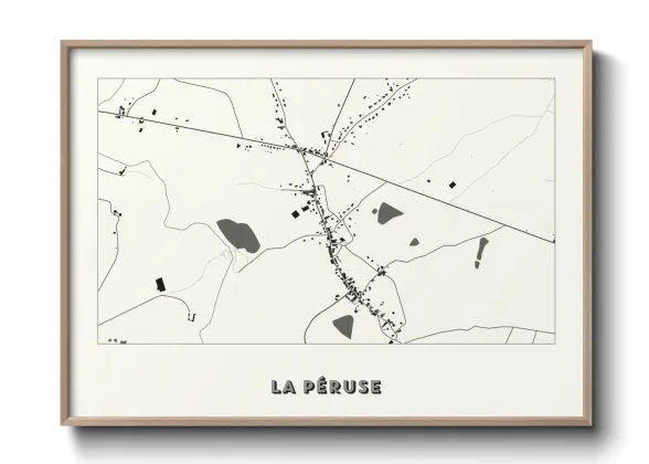 Une affiche de carte sur La Péruse