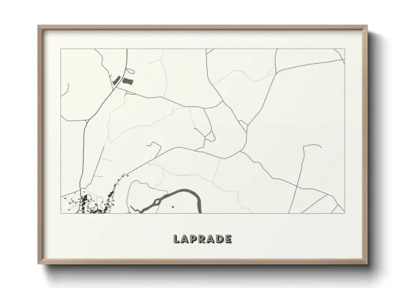 Une affiche de carte sur Laprade