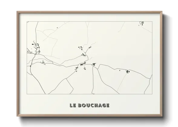 Une affiche de carte sur Le Bouchage