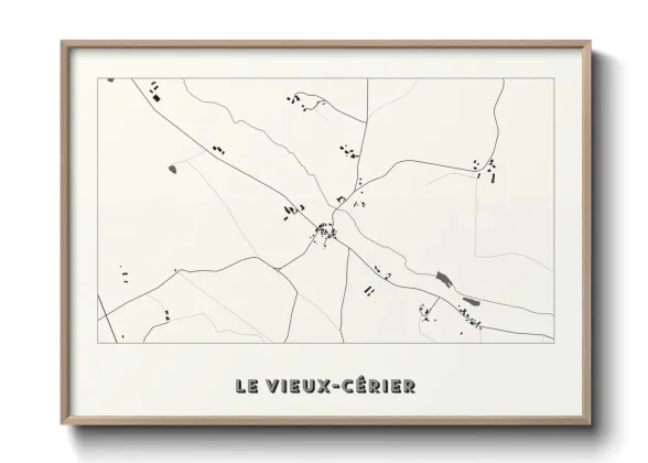 Une affiche de carte sur Le Vieux-Cérier