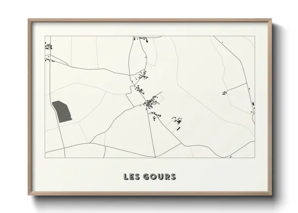 Une affiche de carte sur Les Gours