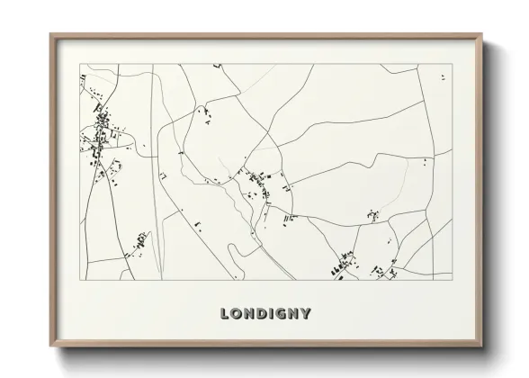 Une affiche de carte sur Londigny