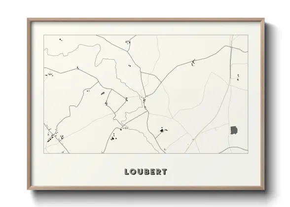 Une affiche de carte sur Loubert