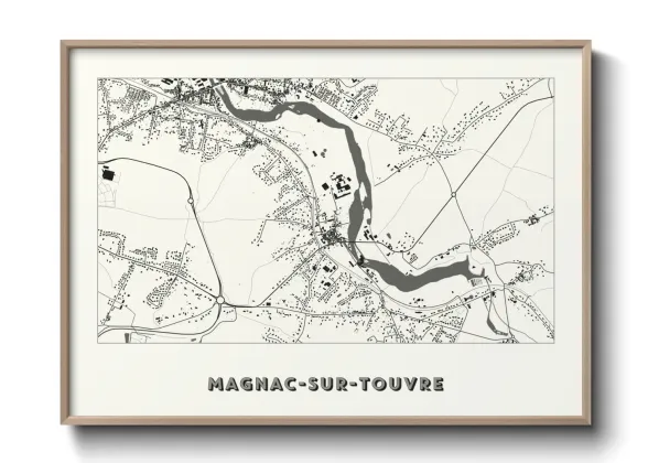 Une affiche de carte sur Magnac-sur-Touvre