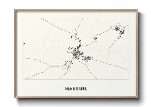 Une affiche de carte sur Mareuil