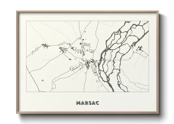 Une affiche de carte sur Marsac