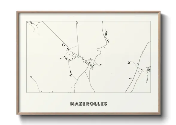 Une affiche de carte sur Mazerolles