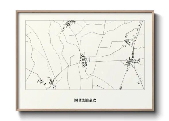 Une affiche de carte sur Mesnac