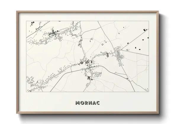 Une affiche de carte sur Mornac