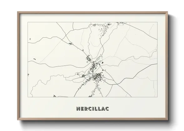 Une affiche de carte sur Nercillac