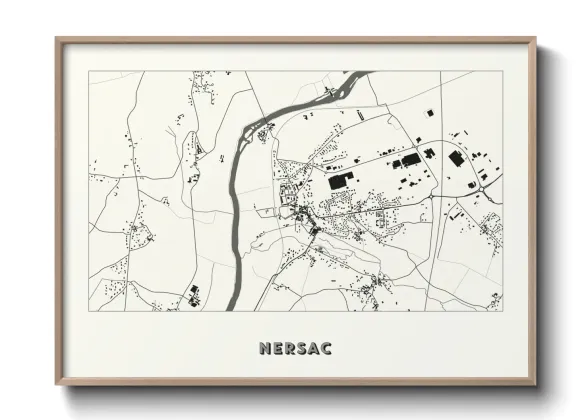 Une affiche de carte sur Nersac
