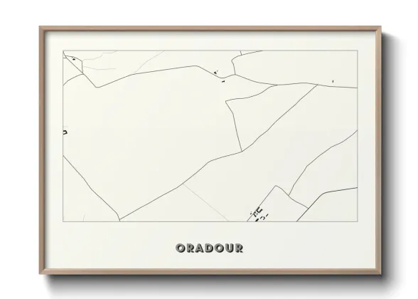 Une affiche de carte sur Oradour