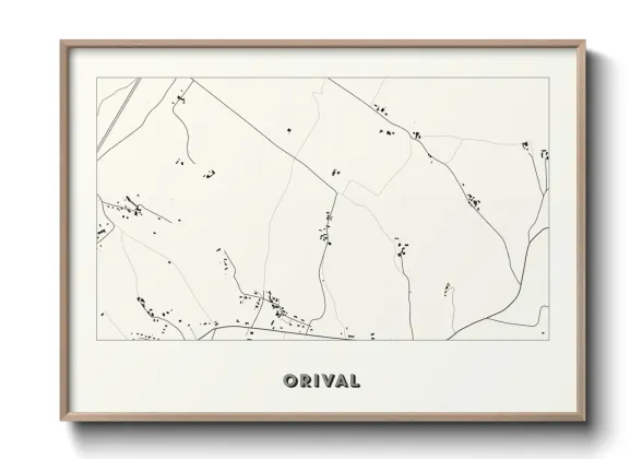 Une affiche de carte sur Orival