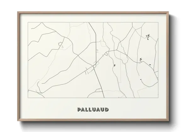 Une affiche de carte sur Palluaud