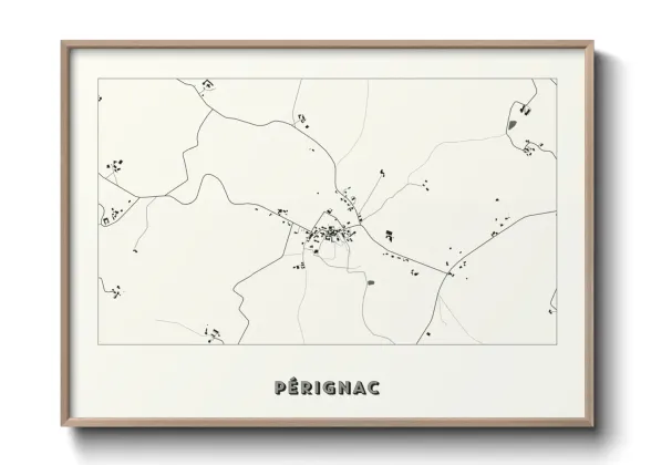 Une affiche de carte sur Pérignac