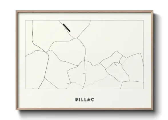 Une affiche de carte sur Pillac